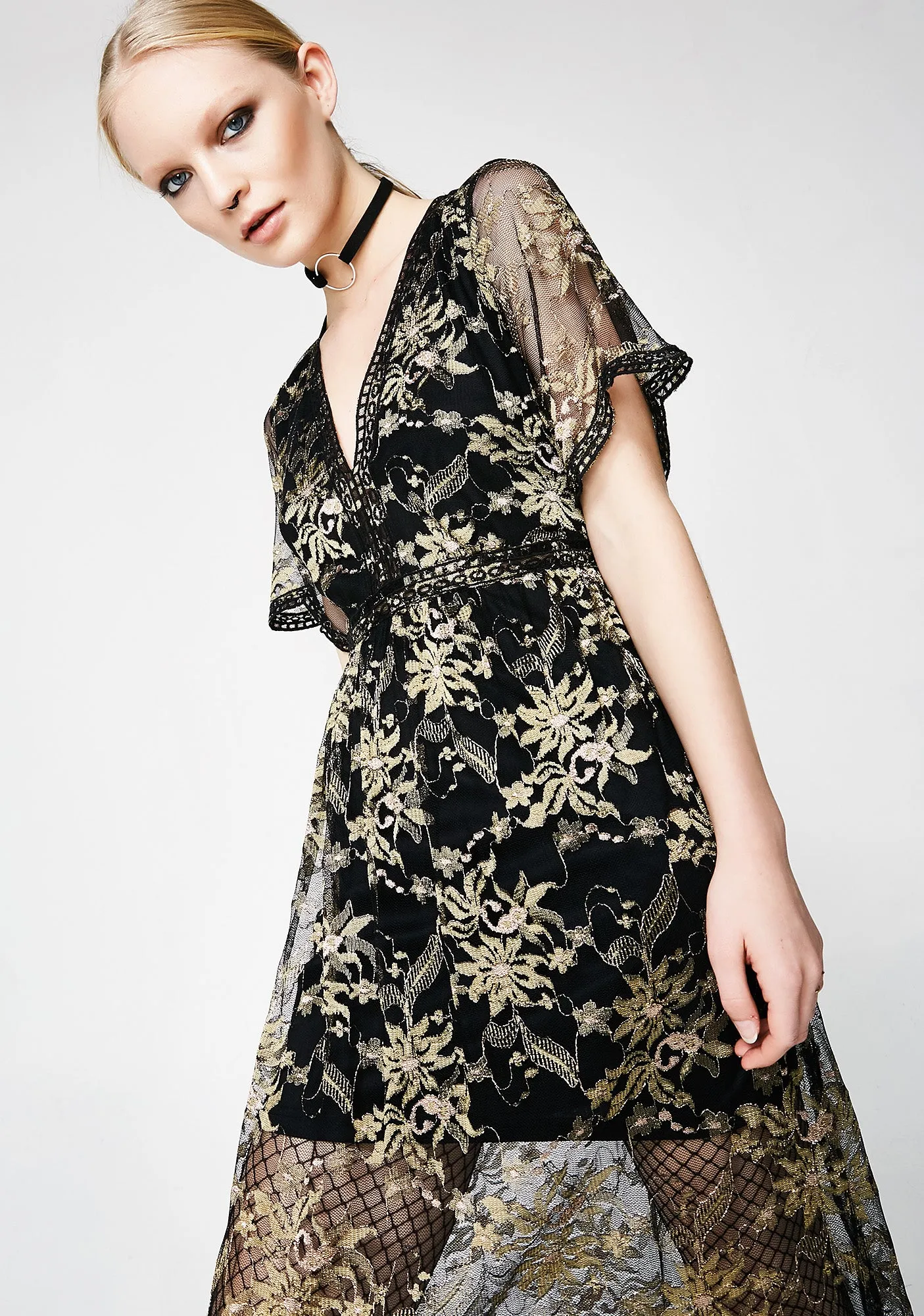 Sheer Elegance Floral Dress sold by Dolls Kill product image thumbnail 3