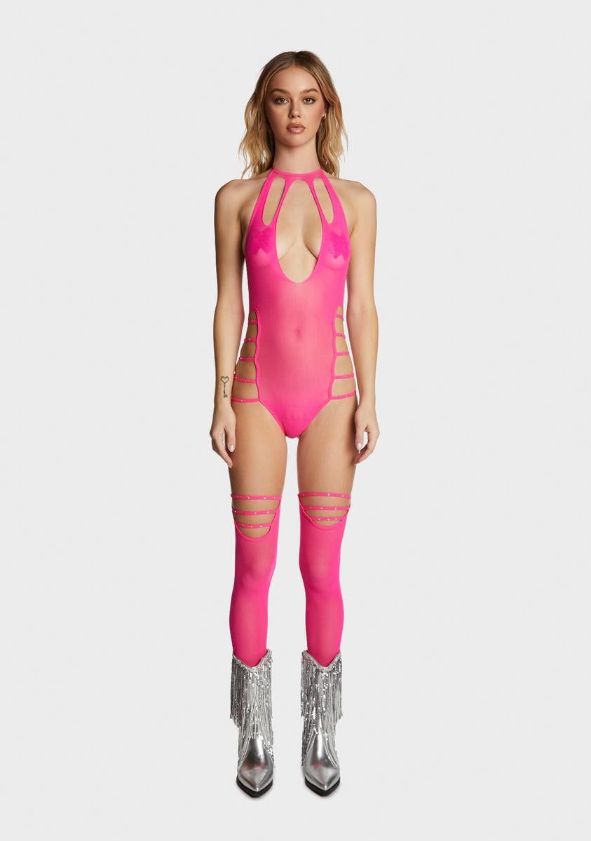 Taking Control Sheer Bodysuit sold by Dolls Kill