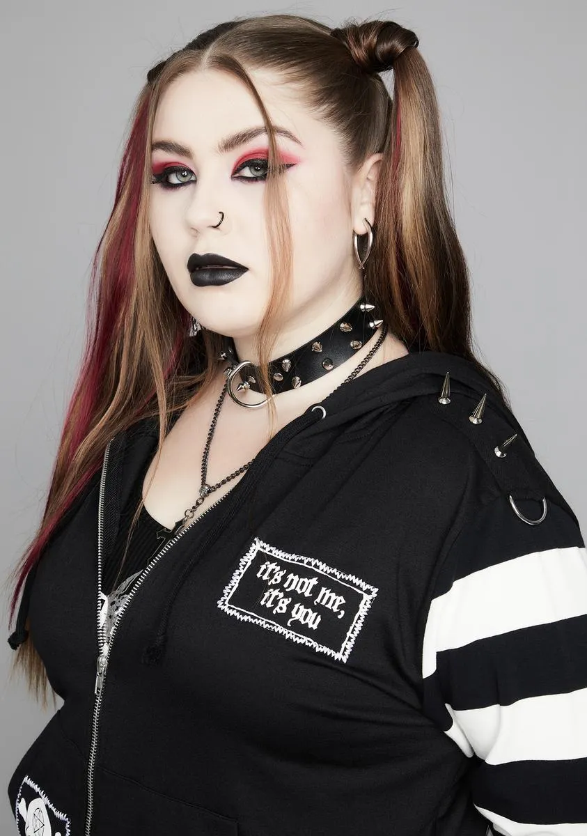 Plus Anger Mismanagement Striped Hoodie sold by Dolls Kill product image thumbnail 2