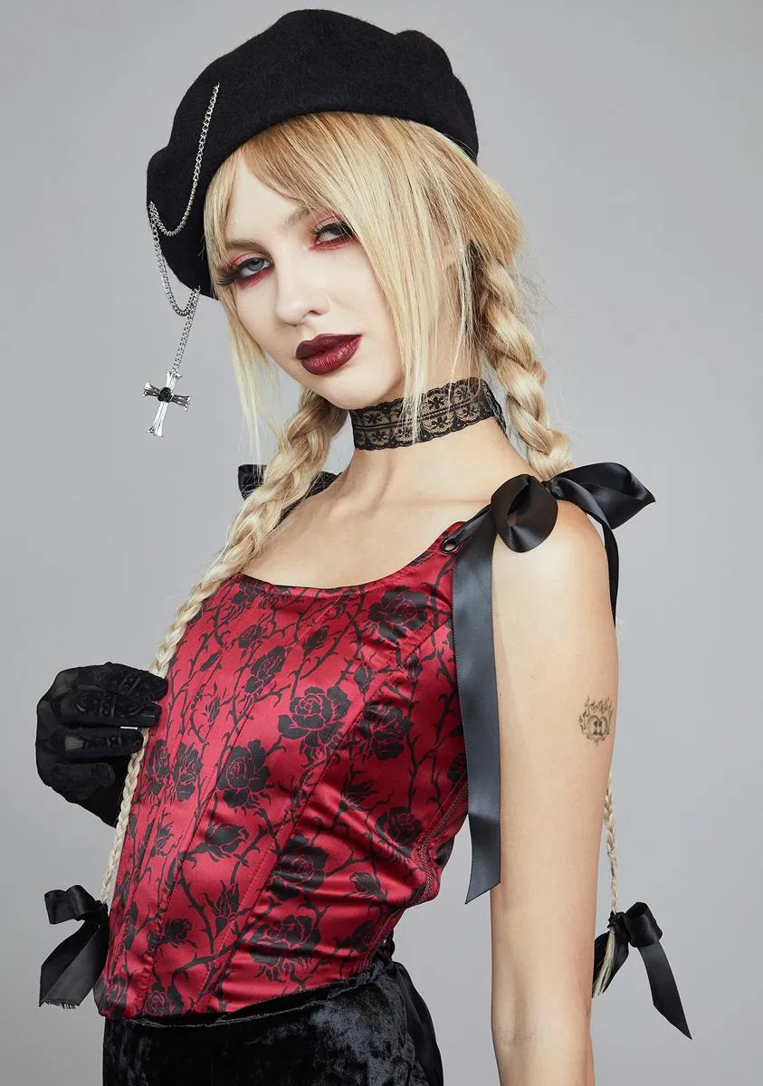 Heaven's Outcasts Satin Bustier sold by Dolls Kill product image thumbnail 2