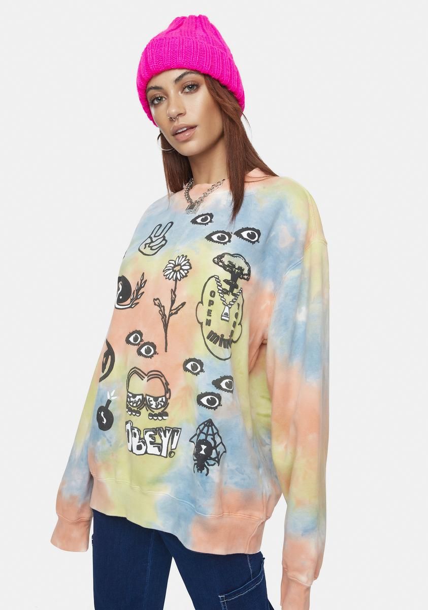 Thrash Live! Heavyweight Tie Dye Crewneck sold by Dolls Kill product image thumbnail 2