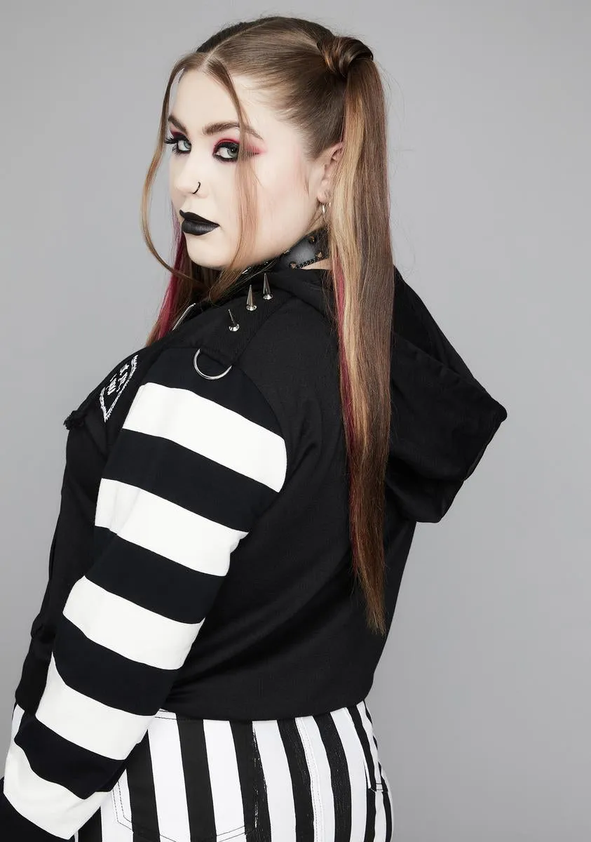 Plus Anger Mismanagement Striped Hoodie sold by Dolls Kill product image thumbnail 4