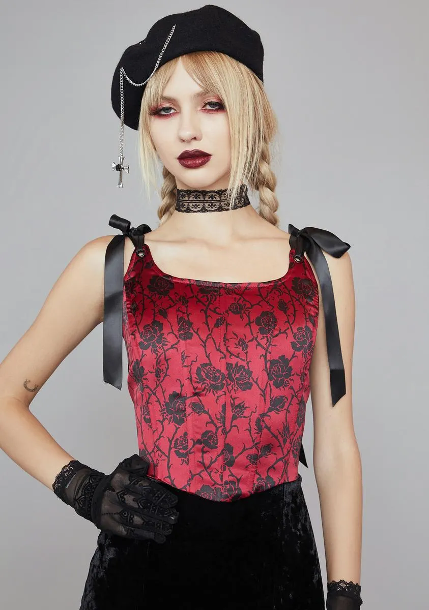 Heaven's Outcasts Satin Bustier sold by Dolls Kill