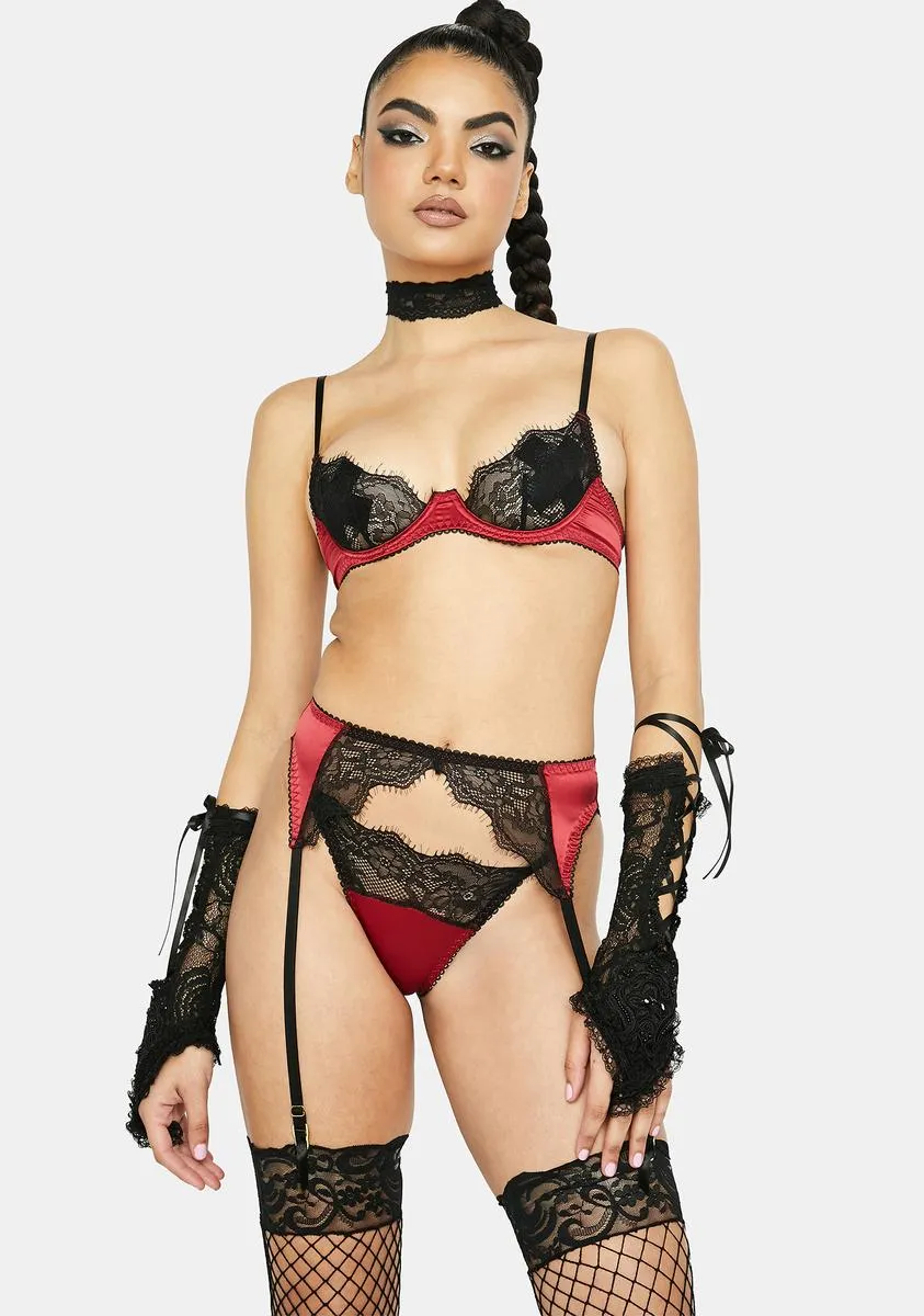 Chloe 3 Piece Garter Set sold by Dolls Kill