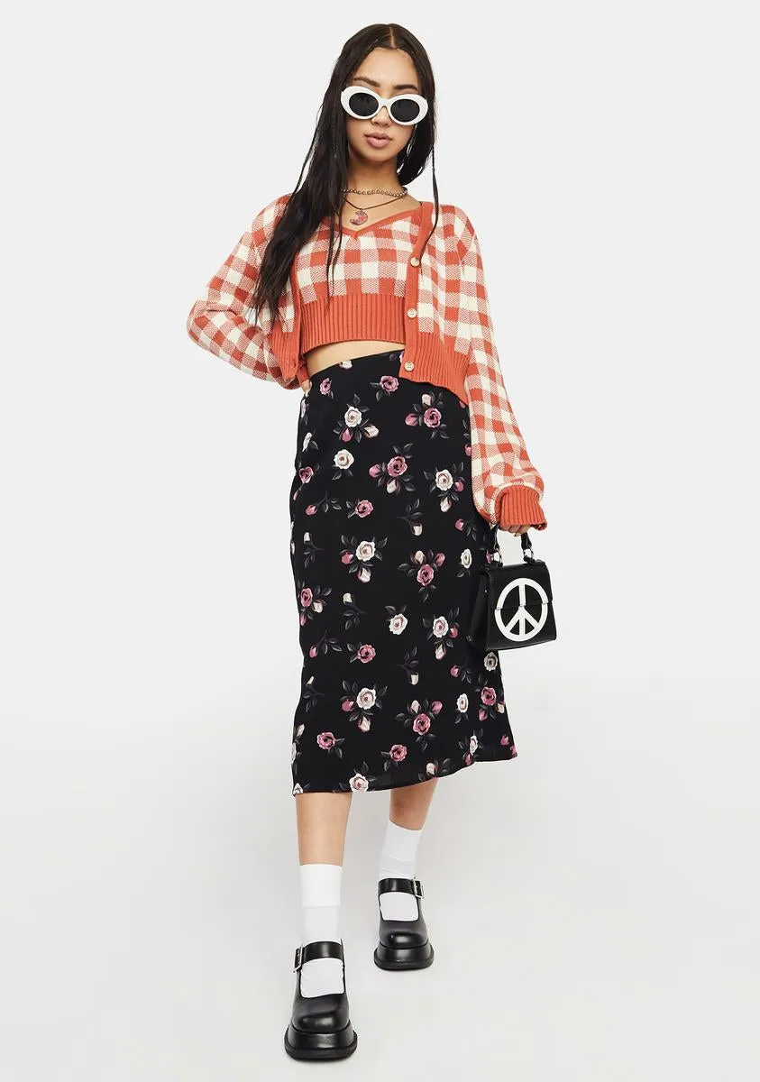 Rust Gingham Cardigan sold by Dolls Kill product image thumbnail 3