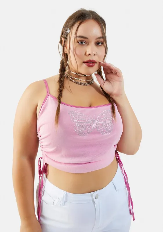Plus Another Wonder Rhinestone Crop Tank sold by Dolls Kill