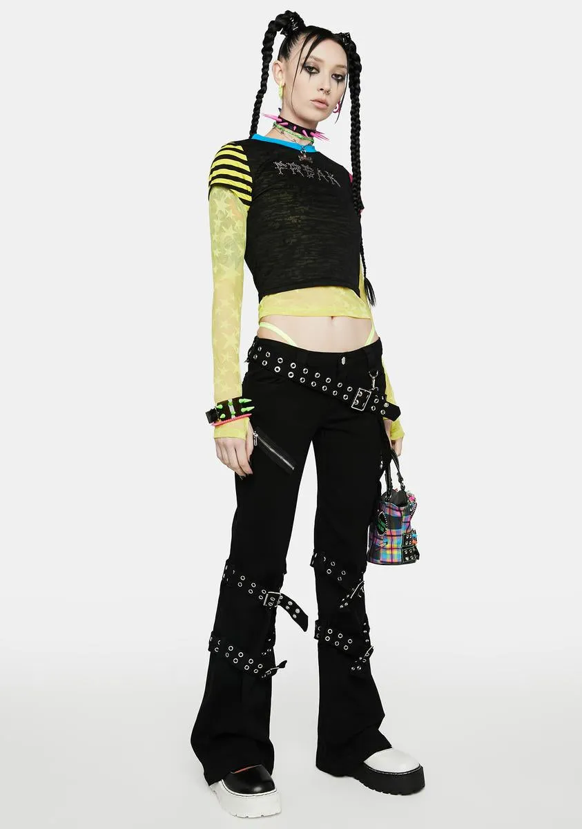 Vile In Denial Buckle Pants sold by Dolls Kill product image thumbnail 3