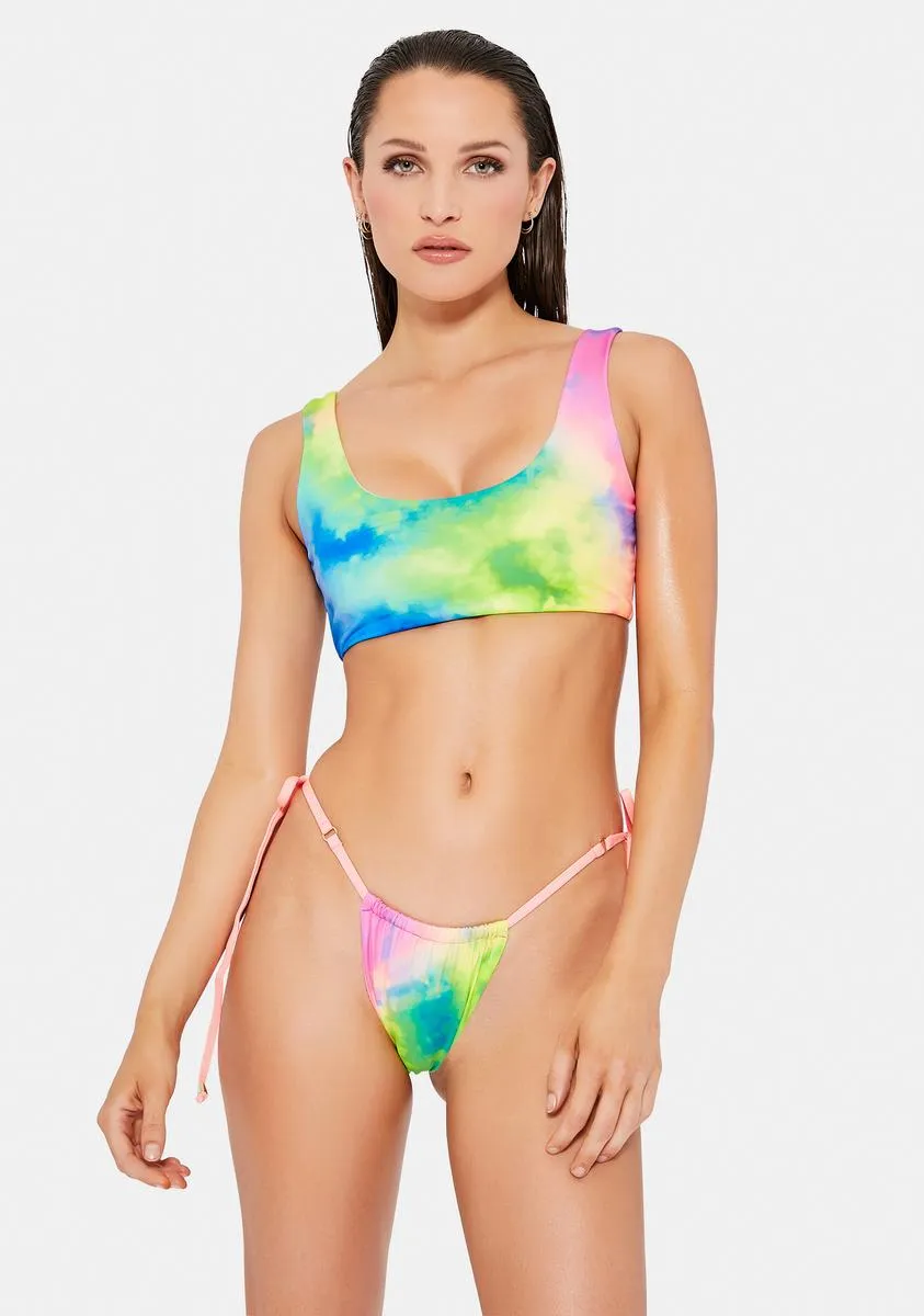 Pastel Neon Clouds Bikini Set sold by Dolls Kill