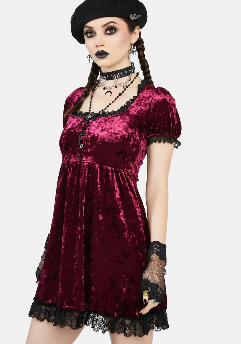 Drinking Your Blood Velvet Mini Dress sold by Dolls Kill product image thumbnail 2