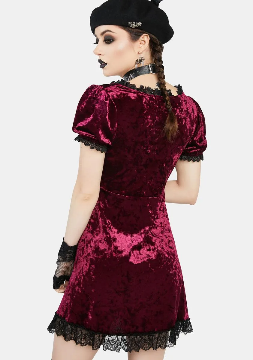 Drinking Your Blood Velvet Mini Dress sold by Dolls Kill product image thumbnail 4