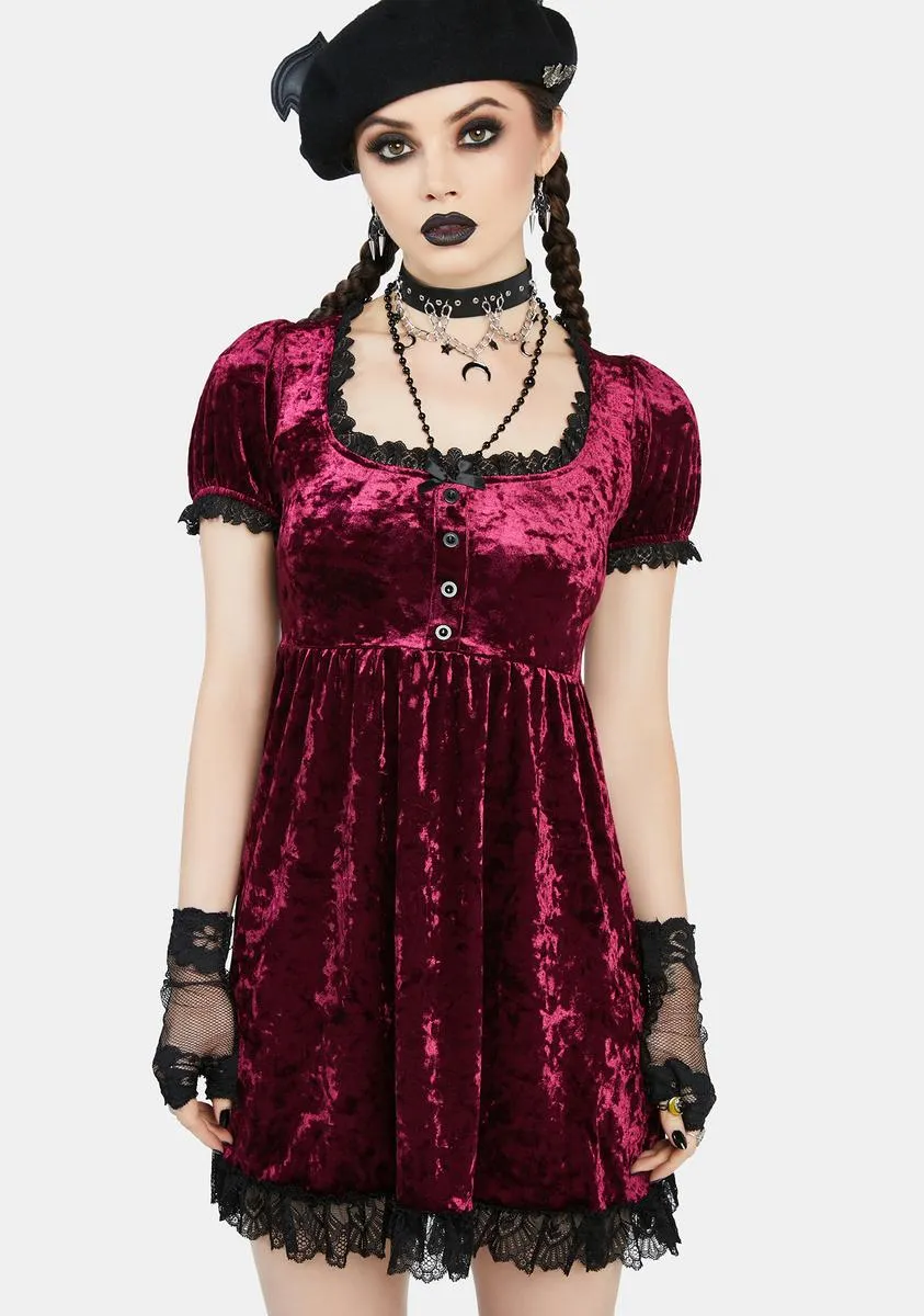 Drinking Your Blood Velvet Mini Dress sold by Dolls Kill