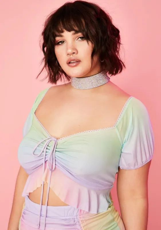 Plus Sweet Nectar Crop Top sold by Dolls Kill