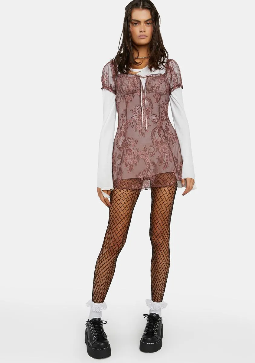 Hard To Love Lace Mini Dress sold by Dolls Kill product image thumbnail 3