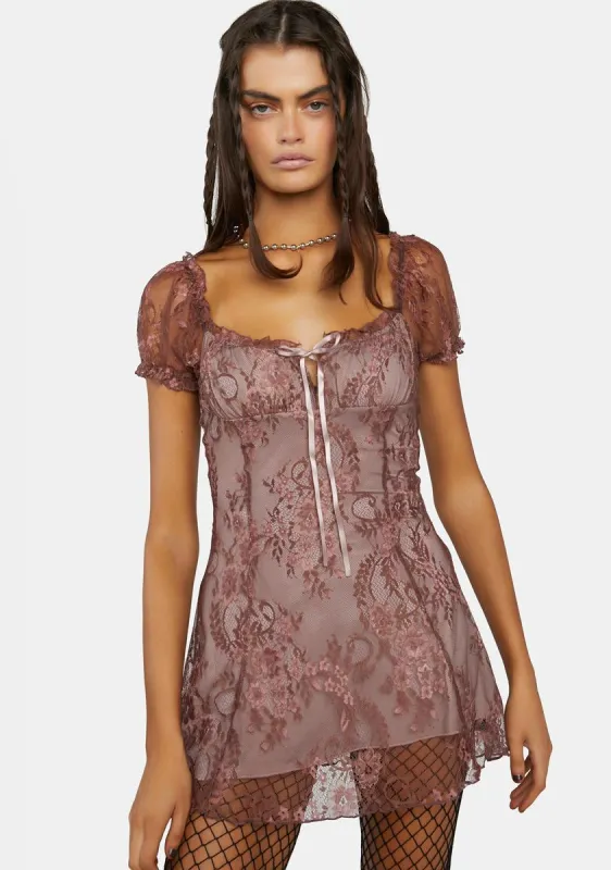 Hard To Love Lace Mini Dress sold by Dolls Kill