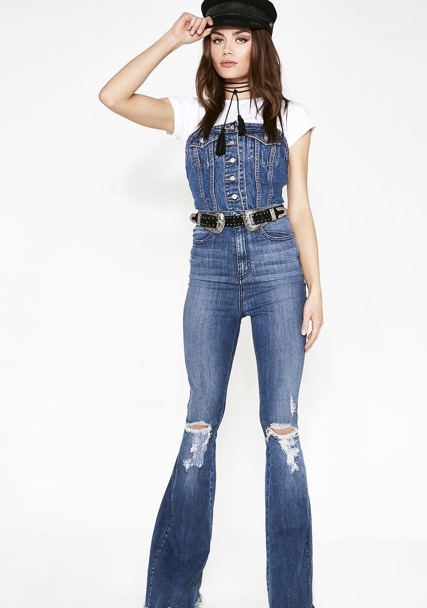 Lace Up Denim Corset sold by Dolls Kill product image thumbnail 4