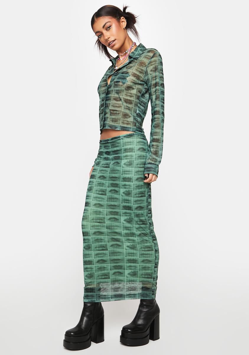 Pout Mesh Maxi Skirt sold by Dolls Kill product image thumbnail 3