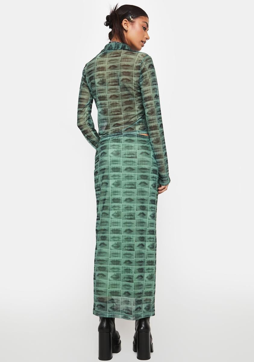 Pout Mesh Maxi Skirt sold by Dolls Kill product image thumbnail 4