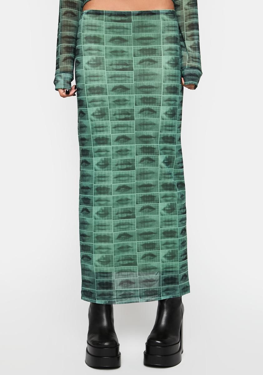 Pout Mesh Maxi Skirt sold by Dolls Kill