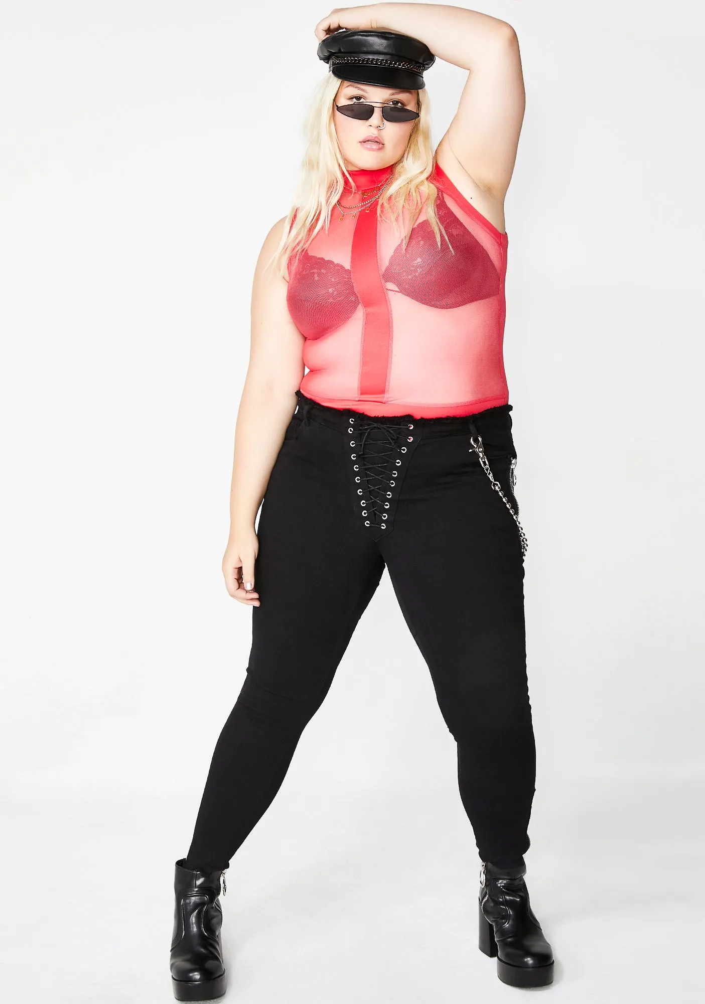 Date With The Nite Sheer Bodysuit sold by Dolls Kill product image thumbnail 5