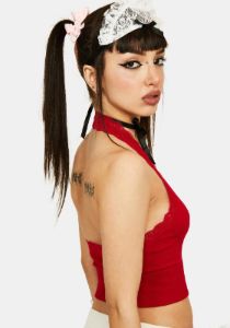 Love The Chase Halter Crop Top sold by Dolls Kill