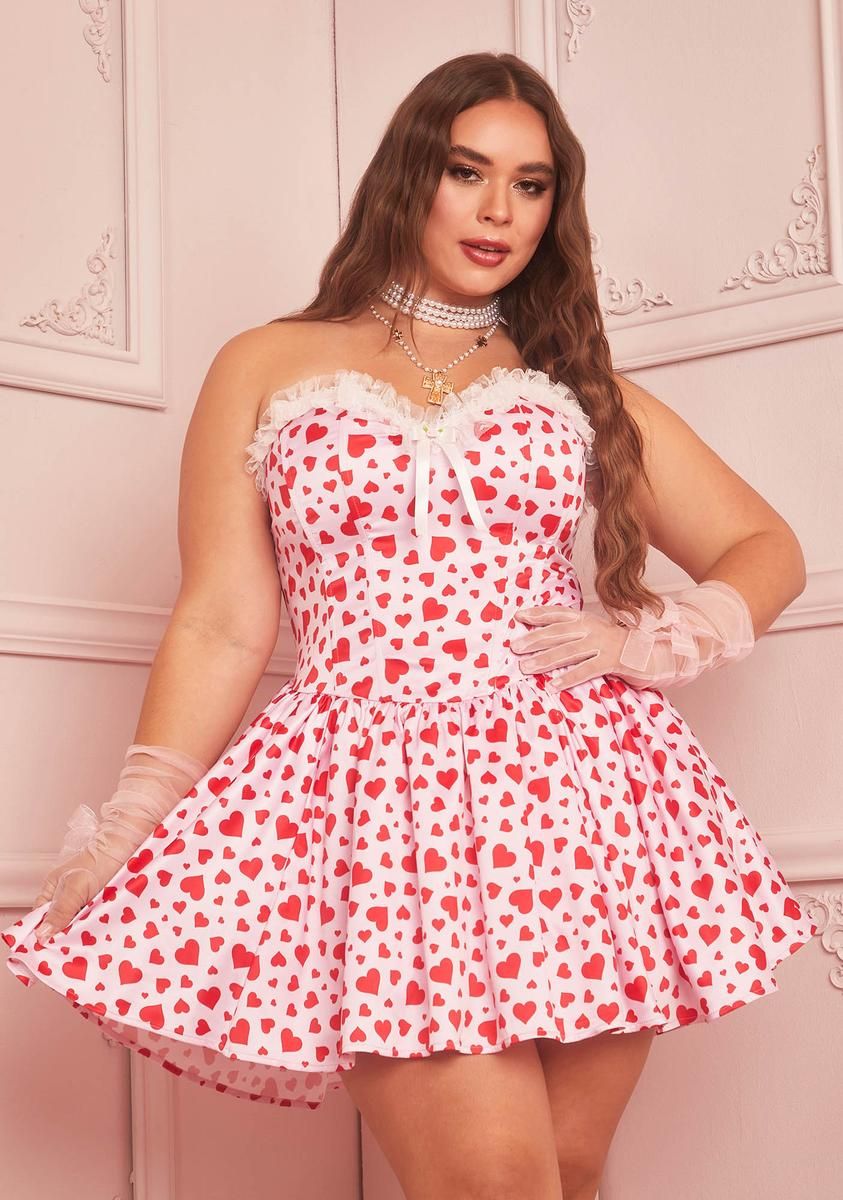 Plus Love Surrounds Me Corset Dress sold by Dolls Kill