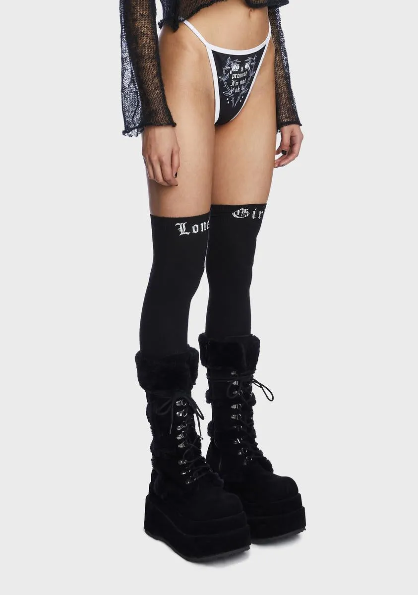 I Promise I'm Not Okay Graphic Thong sold by Dolls Kill product image thumbnail 2