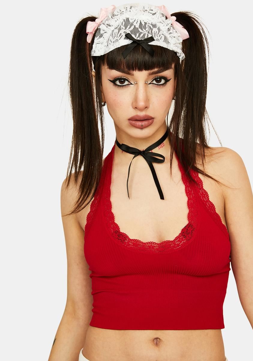 Love The Chase Halter Crop Top sold by Dolls Kill