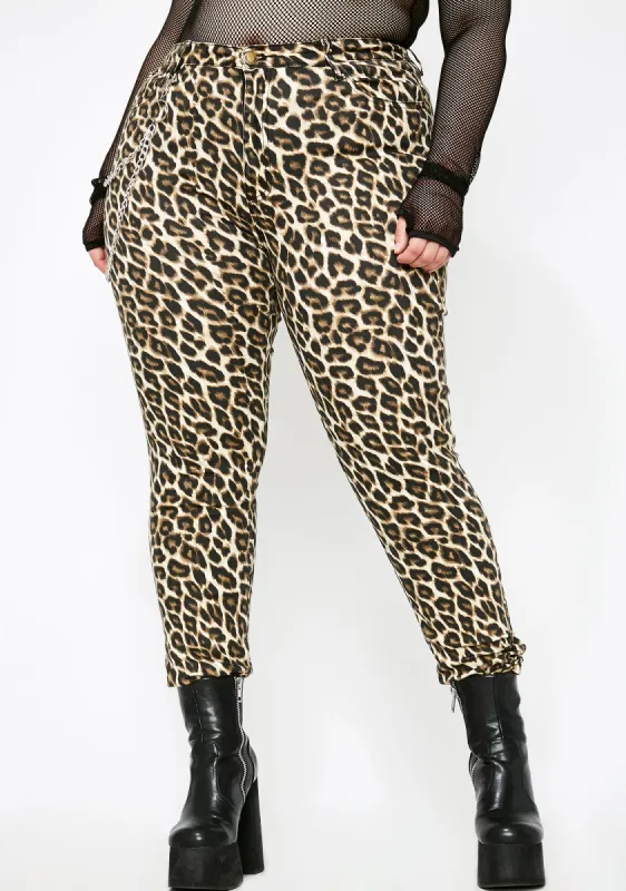 She's Feeling Catty Leopard Jeans sold by Dolls Kill