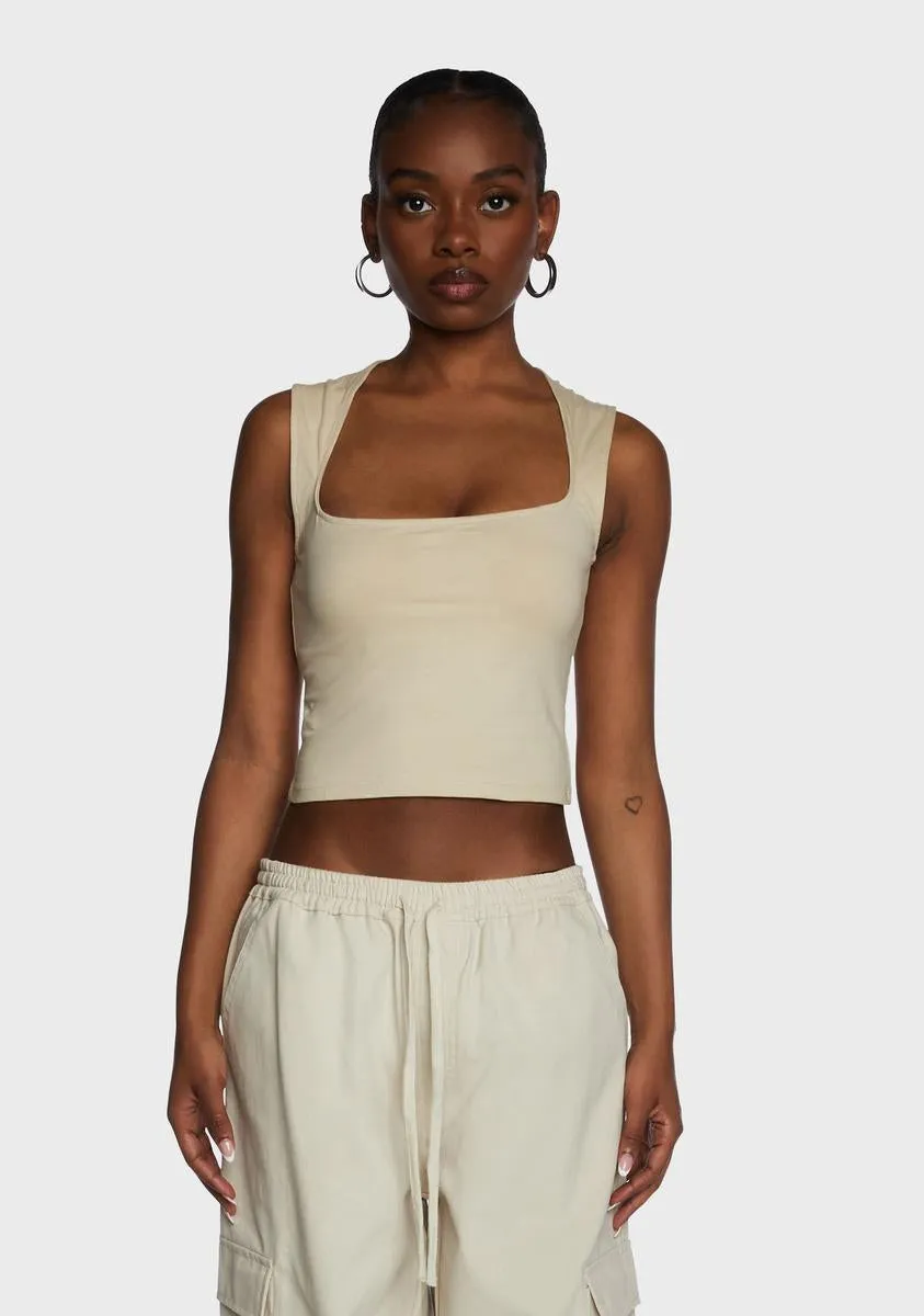 Jinsu Crop Top - Coconut Milk sold by Dolls Kill