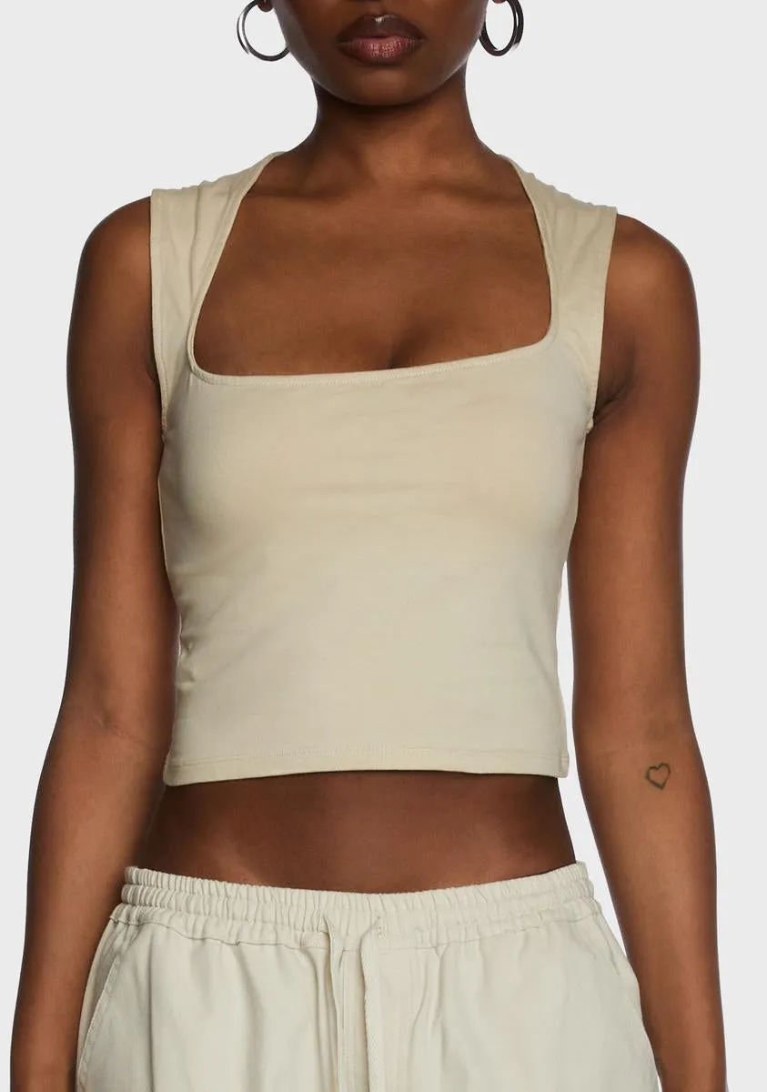 Jinsu Crop Top - Coconut Milk sold by Dolls Kill product image thumbnail 2