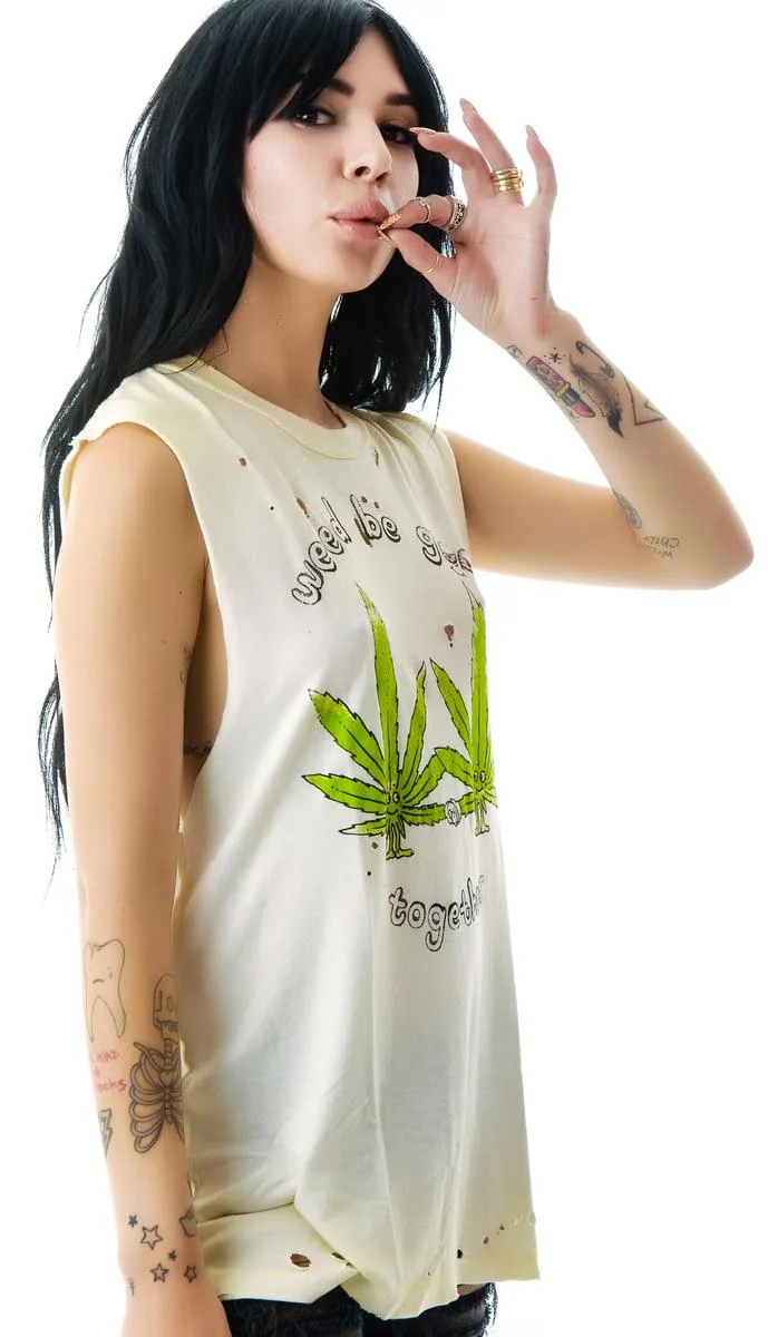 Weed Be Good Together Tank sold by Dolls Kill product image thumbnail 4