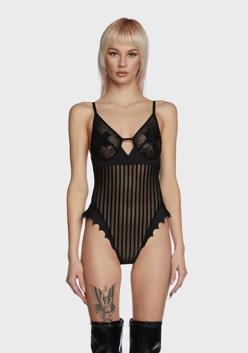Darkly Dreaming Mesh Bodysuit sold by Dolls Kill