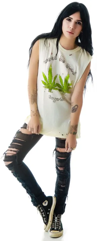 Weed Be Good Together Tank sold by Dolls Kill