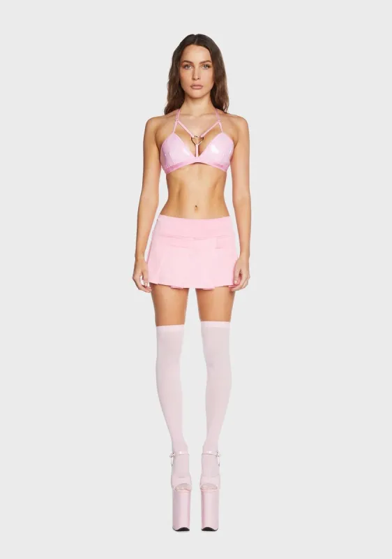 Petty Picture Pleated Mini Skirt sold by Dolls Kill