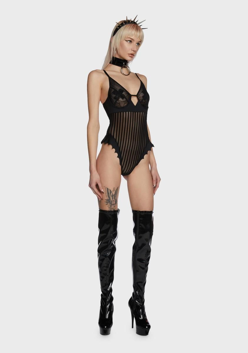 Darkly Dreaming Mesh Bodysuit sold by Dolls Kill product image thumbnail 5