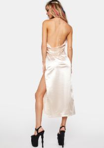 Champagne Guest Of Honor Maxi Dress sold by Dolls Kill