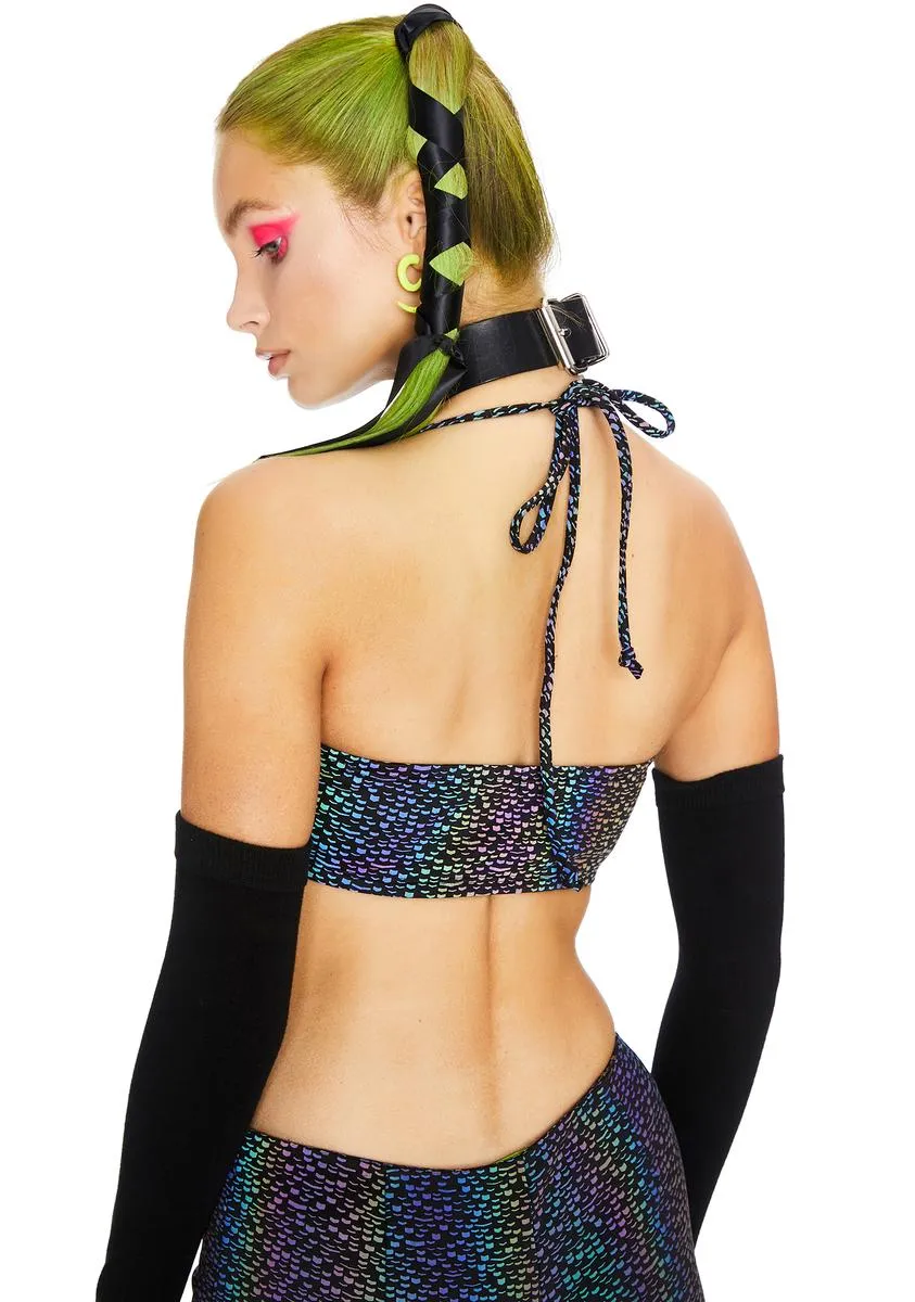 Space Invader Reflective Bra Top sold by Dolls Kill product image thumbnail 4