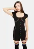 Cup Of Cheer Rainbow Stitch Mini Dress sold by Dolls Kill