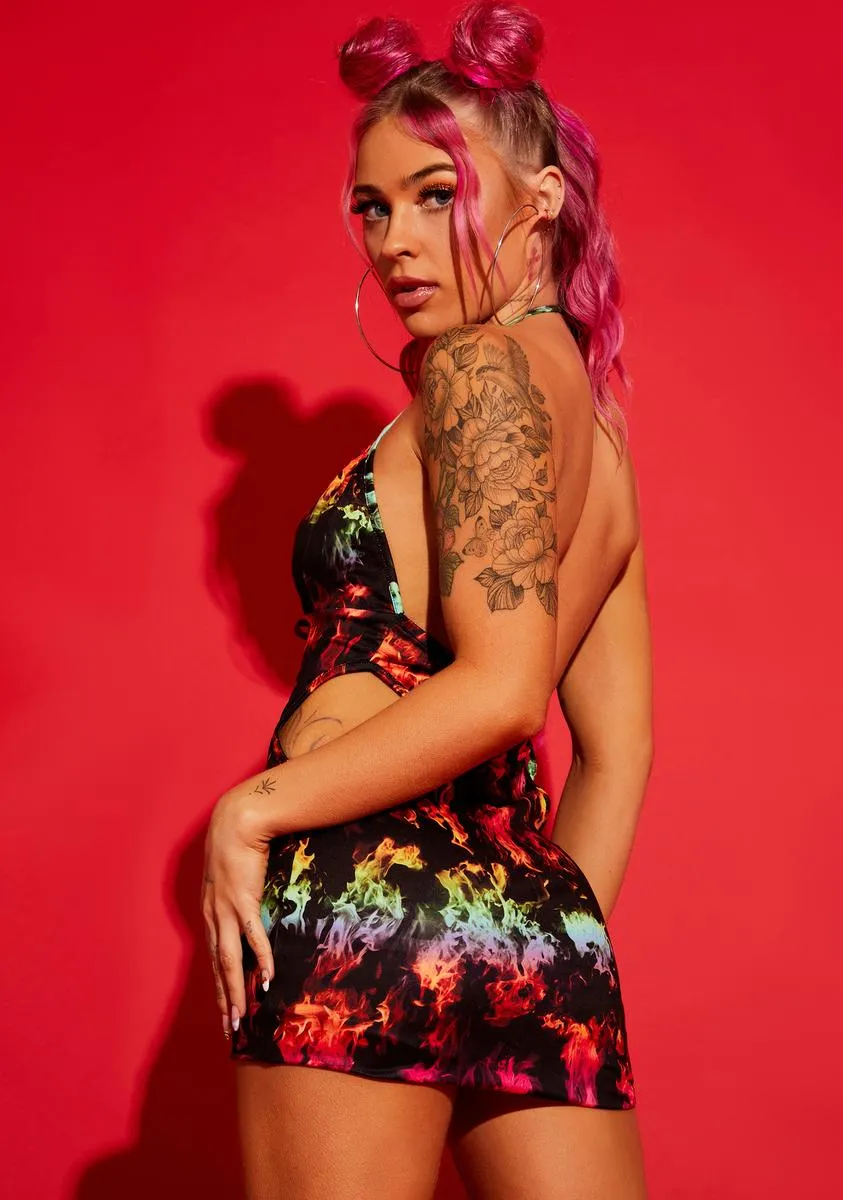 Stay Vibrant Cutout Mini Dress sold by Dolls Kill product image thumbnail 4