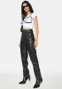 Rou Faux Leather Straight Leg Pants sold by Dolls Kill