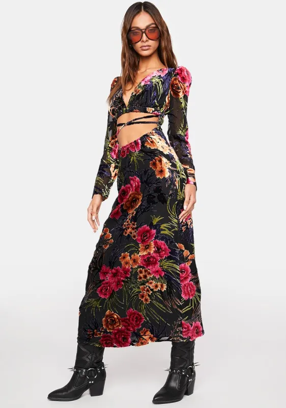 Cut Out Velvet Dress sold by Dolls Kill