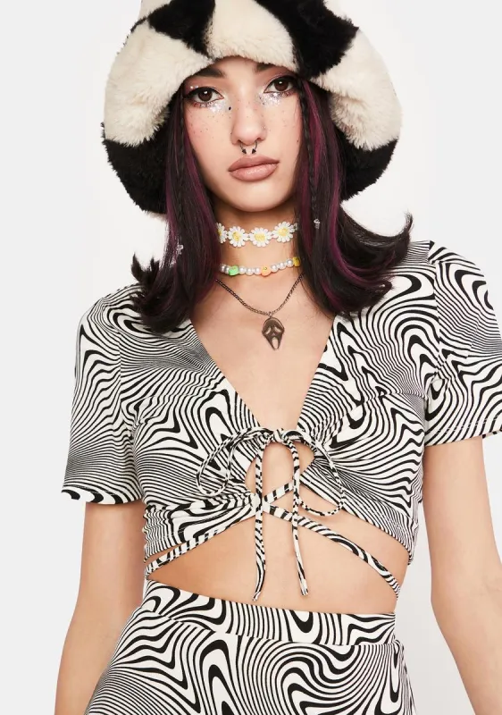The New Look Crop Top sold by Dolls Kill