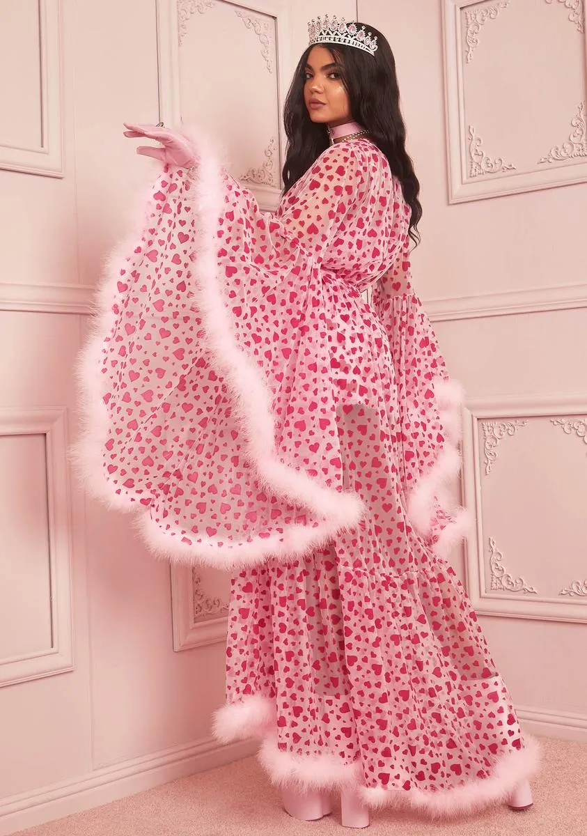 Love Surrounds Me Marabou Robe sold by Dolls Kill product image thumbnail 4