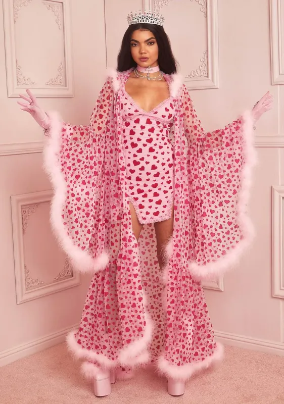 Love Surrounds Me Marabou Robe sold by Dolls Kill