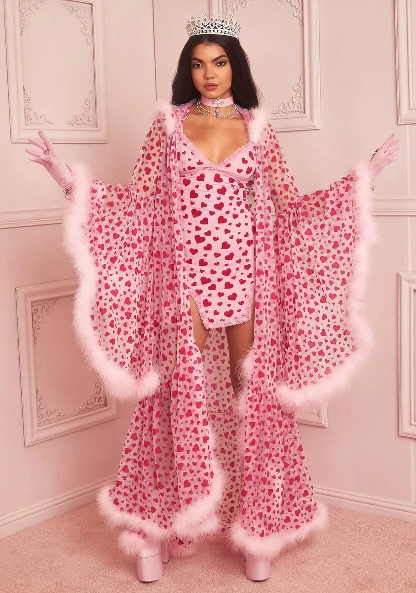 Love Surrounds Me Marabou Robe sold by Dolls Kill