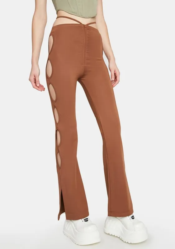 Adina Cut Out Flared Pants sold by Dolls Kill