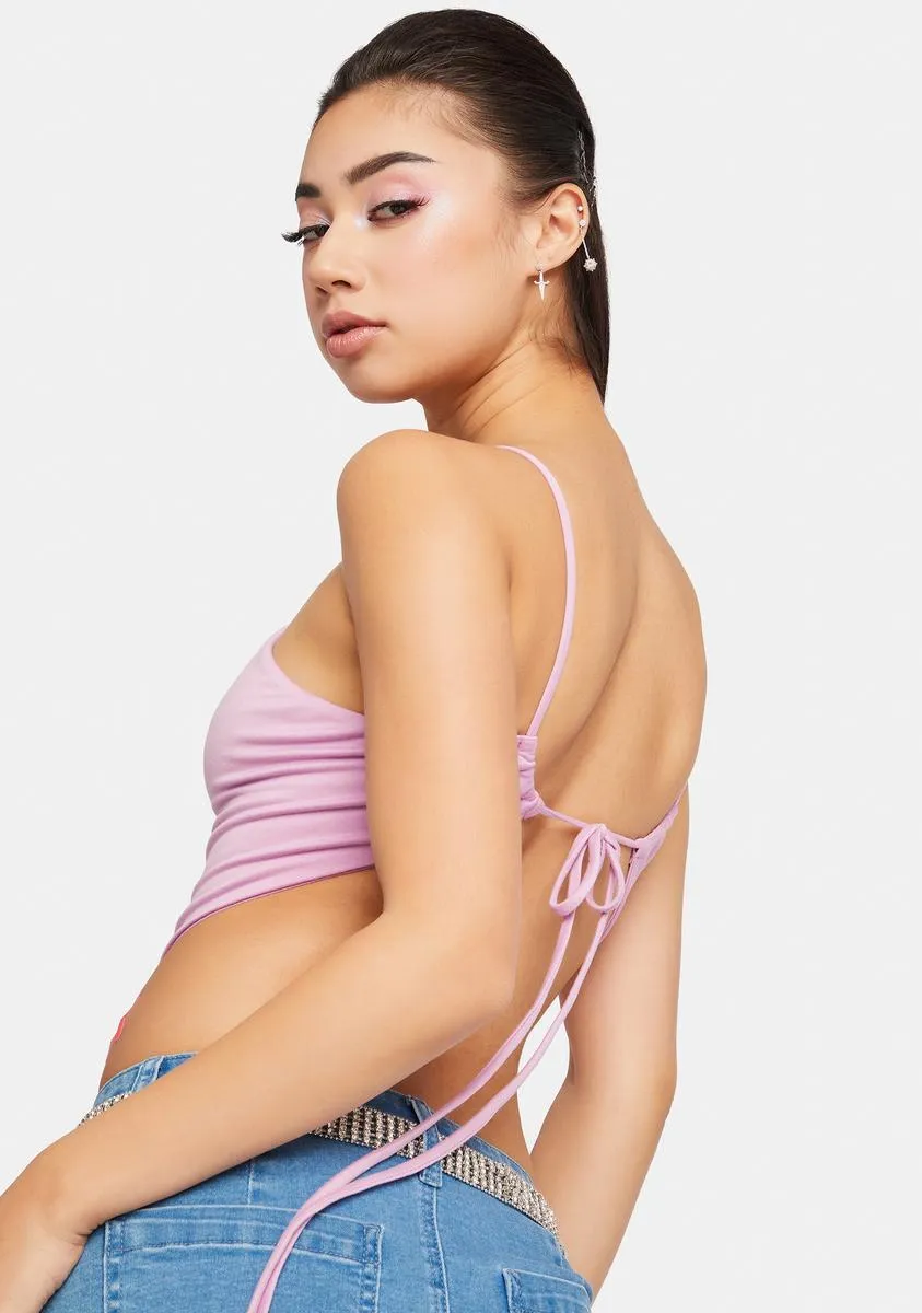 Lavender Look My Way Halter Scarf Top sold by Dolls Kill product image thumbnail 4