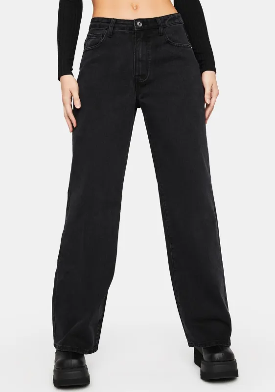 Low Rise Baggy Jeans sold by Dolls Kill