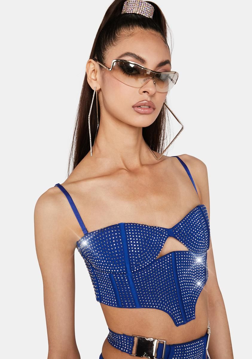Blue Morph Rhinestone Bustier sold by Dolls Kill product image thumbnail 2