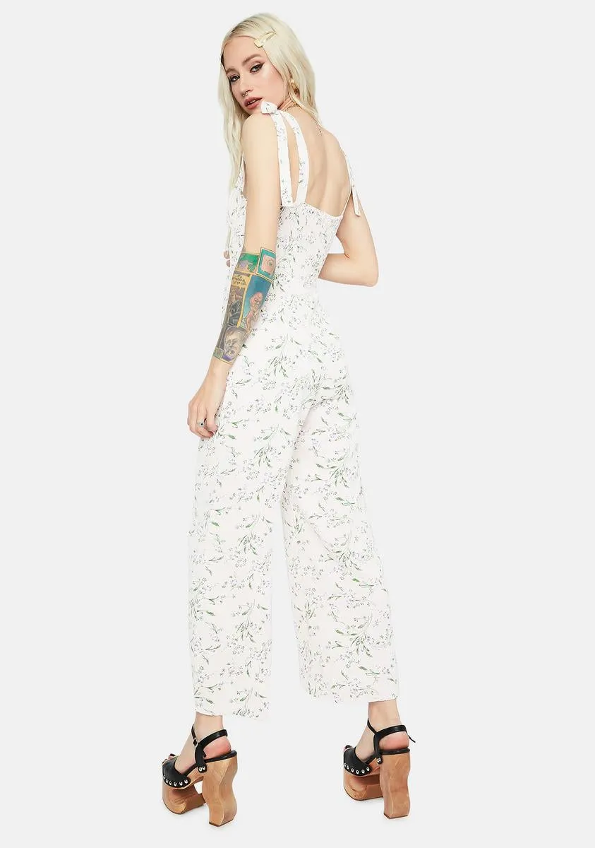 Fresh Air Floral Smocked Jumpsuit sold by Dolls Kill product image thumbnail 4